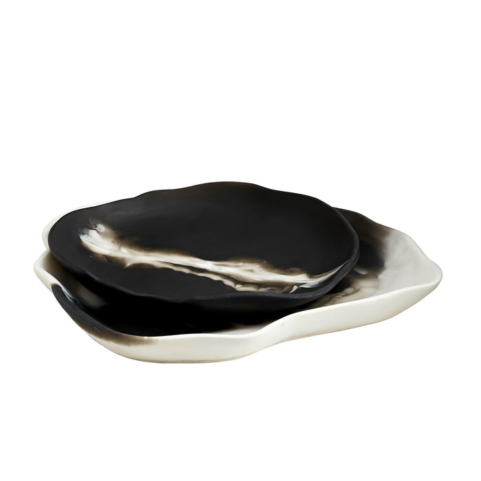 Arteriors - 5622 - Trays, Set of 2 - Hollie - Black & White