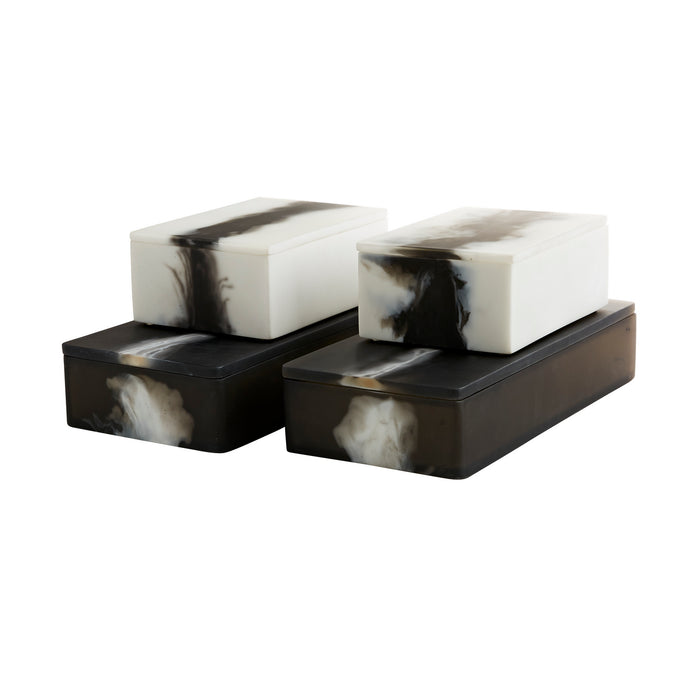 Arteriors - 5623 - Boxes, Set of 2 - Hollie - Black & White