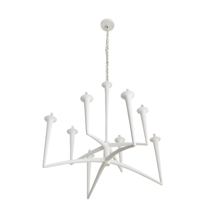 Arteriors - 84062 - Eight Light Chandelier - White Gesso