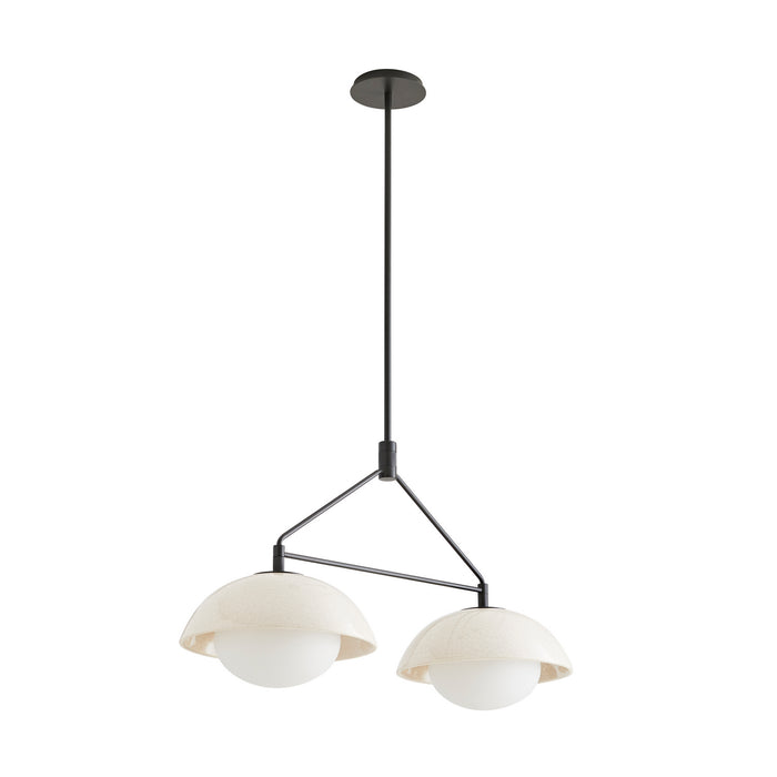 Arteriors - DA49001 - Two Light Linear Pendant - APD Workshop - Ivory Stained Crackle