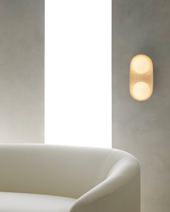 Arteriors - DA49006 - Two Light Wall Sconce - APD Workshop - Ivory Stained Crackle
