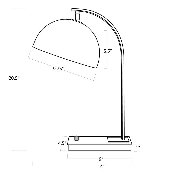 Regina Andrew - 13-1451PN - One Light Desk Lamp - Polished Nickel