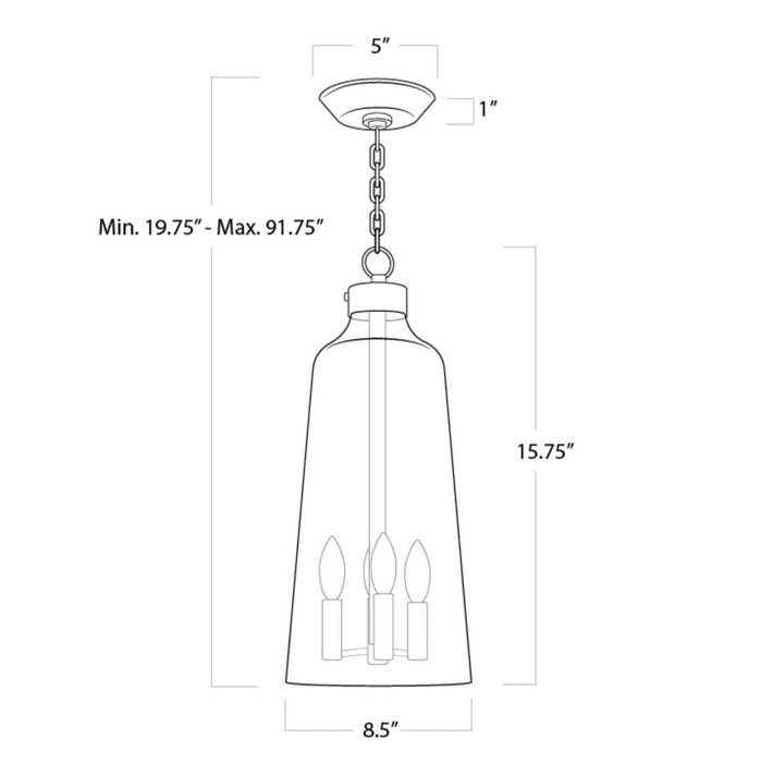 Regina Andrew - 16-1297 - Three Light Pendant - Clear