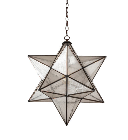 Meyda Tiffany - 198460 - One Light Pendant - Moravian Star - Mahogany Bronze