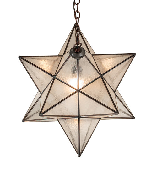 Meyda Tiffany - 198460 - One Light Pendant - Moravian Star - Mahogany Bronze