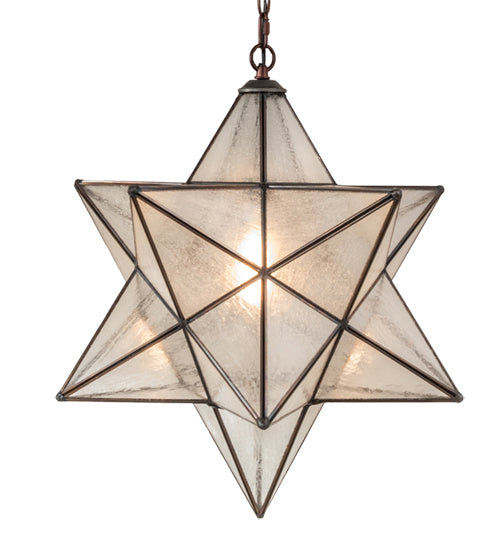 Meyda Tiffany - 198460 - One Light Pendant - Moravian Star - Mahogany Bronze
