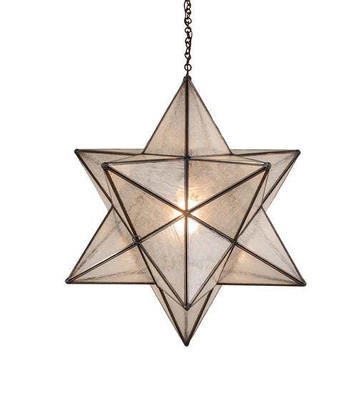 Meyda Tiffany - 198460 - One Light Pendant - Moravian Star - Mahogany Bronze