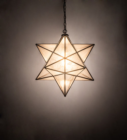 Meyda Tiffany - 198460 - One Light Pendant - Moravian Star - Mahogany Bronze