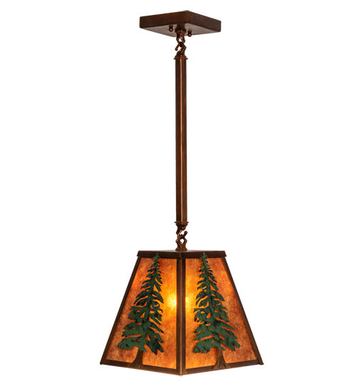 Meyda Tiffany - 240017 - One Light Pendant - Tall Pines - Vintage Copper