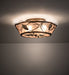 Meyda Tiffany - 242028 - Four Light Flushmount - Whispering Pines - Antique Copper