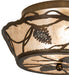 Meyda Tiffany - 242030 - Two Light Flushmount - Whispering Pines - Antique Copper