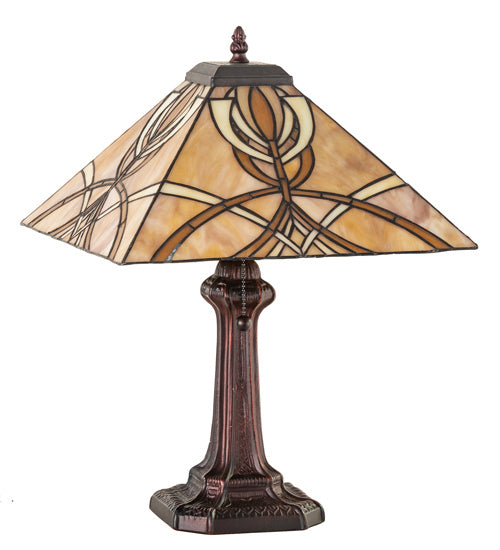 Meyda Tiffany - 244266 - One Light Table Lamp - Glasgow Bungalow - Mahogany Bronze