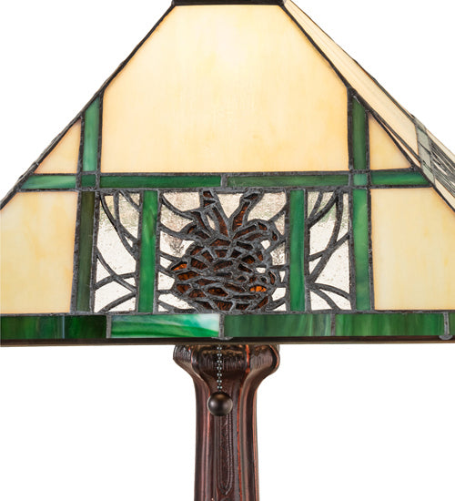Meyda Tiffany - 244267 - One Light Table Lamp - Pinecone Ridge - Mahogany Bronze