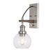Vaxcel - W0373 - One Light Wall Sconce - Avondale - Satin Nickel and Dark Sycamore