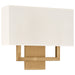 Access - 64062LEDDLP-ABB/WH - LED Wall Sconce - Mid Town - Antique Brushed Brass