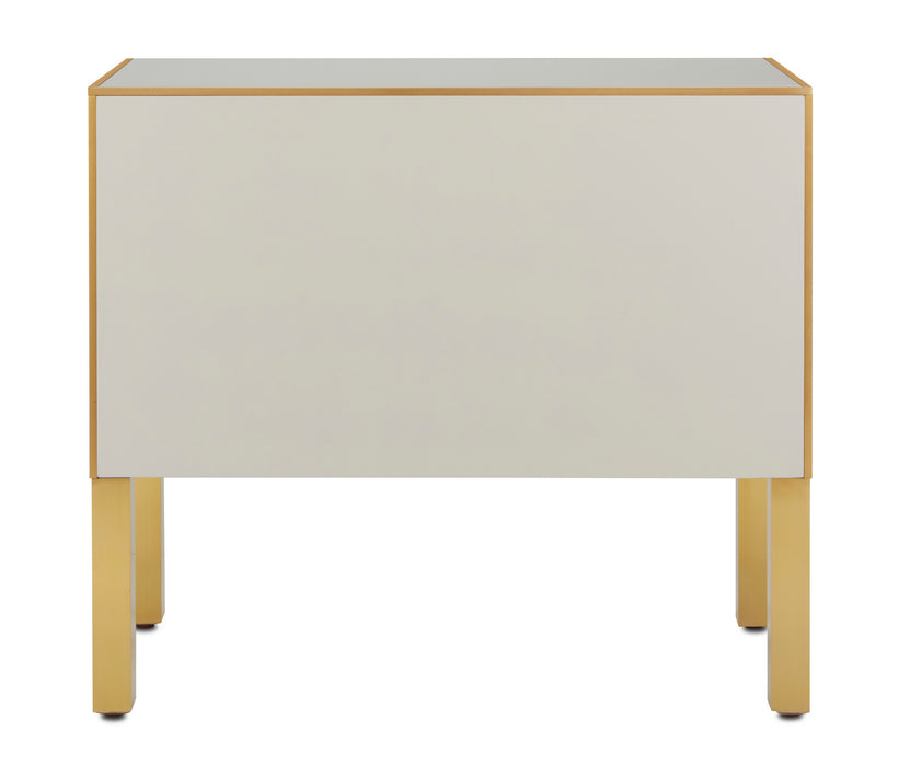Currey and Company - 3000-0184 - Chest - Arden - Ivory/Satin Brass
