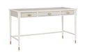Currey and Company - 3000-0190 - Desk - Winterthur - Off White/Fog/Brass