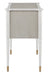 Currey and Company - 3000-0191 - Nightstand - Winterthur - Off White/Fog/Brass