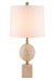 Currey and Company - 6000-0718 - One Light Table Lamp - Adorno - Natural/Beige/Antique Brass