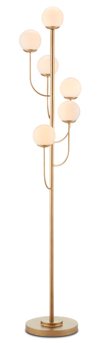 Currey and Company - 8000-0097 - Six Light Floor Lamp - Farnsworth - Brass