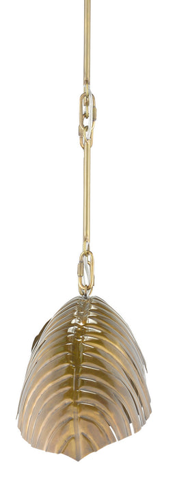 Currey and Company - 9000-0765 - Two Light Chandelier - Tropical - Antique Brass