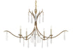 Currey and Company - 9000-0810 - Five Light Chandelier - Marshallia - Rustic Gold/Faux Rock Crystal