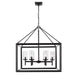 Golden - 2073-6 BLK-CLR - Six Light Chandelier - Matte Black