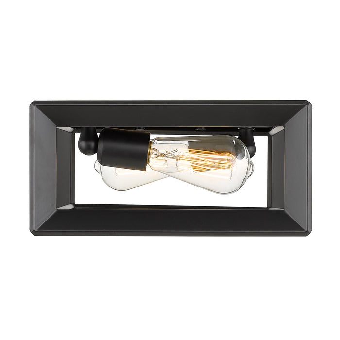 Golden - 2073-FM BLK - Two Light Flush Mount - Matte Black