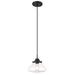 Golden - 3419-S BLK-CLR - One Light Pendant - Matte Black