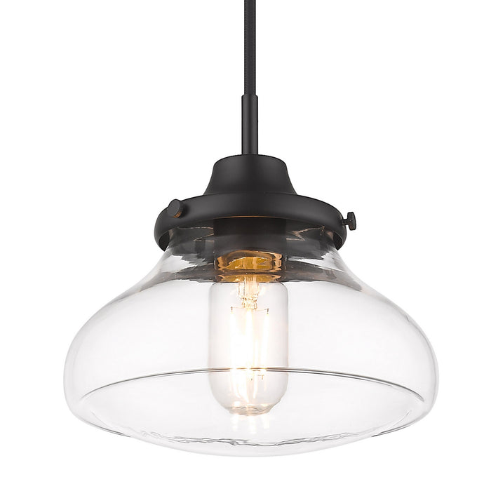 Golden - 3419-S BLK-CLR - One Light Pendant - Matte Black