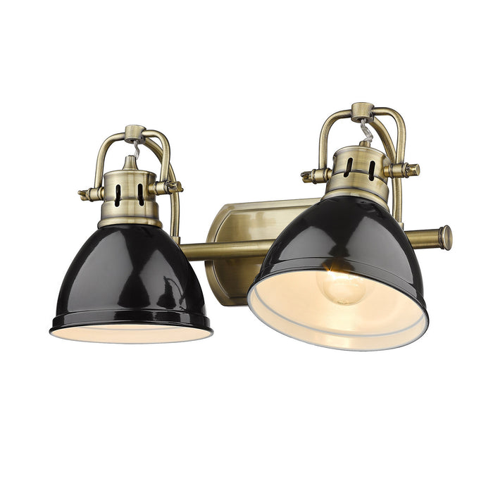 Golden - 3602-BA2 AB-BK - Two Light Bath Vanity - Aged Brass