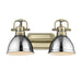 Golden - 3602-BA2 AB-CH - Two Light Bath Vanity - Aged Brass