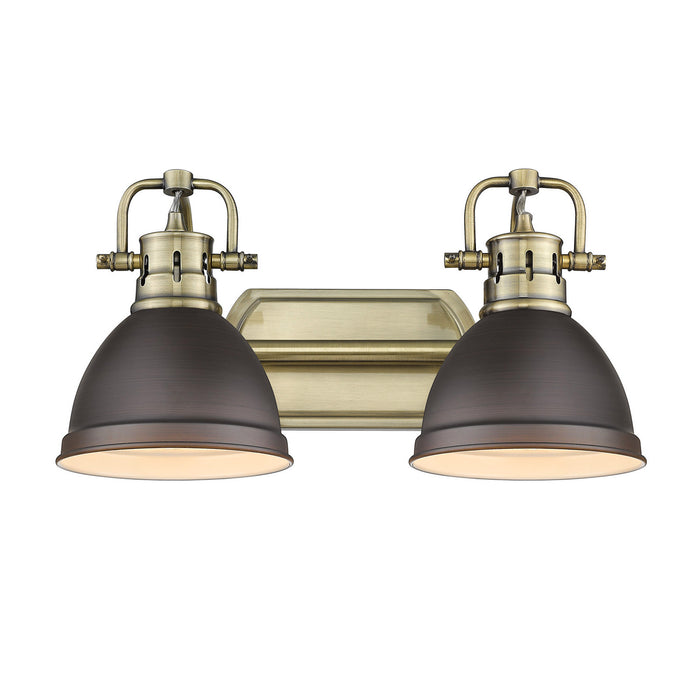 Golden - 3602-BA2 AB-RBZ - Two Light Bath Vanity - Aged Brass