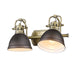 Golden - 3602-BA2 AB-RBZ - Two Light Bath Vanity - Aged Brass