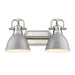 Golden - 3602-BA2 PW-GY - Two Light Bath Vanity - Pewter