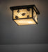 Meyda Tiffany - 242335 - Two Light Flushmount - Hyde Park - Craftsman Brown