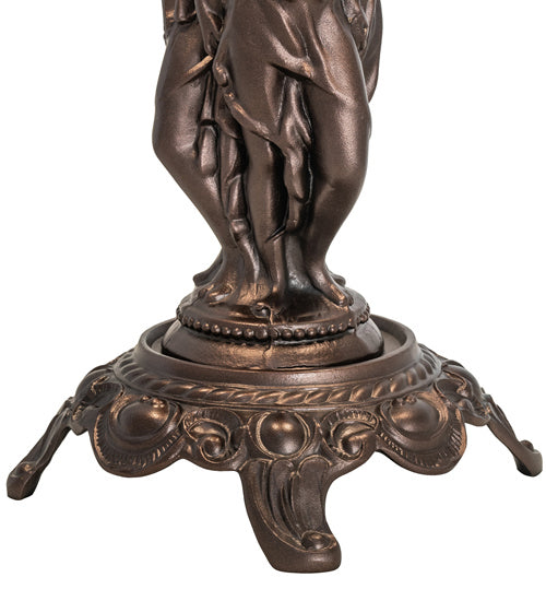Meyda Tiffany - 245478 - Three Light Table Lamp - Tiffany Honey Locust - Mahogany Bronze
