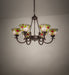 Meyda Tiffany - 72651 - Six Light Chandelier - Tiffany Rosebush