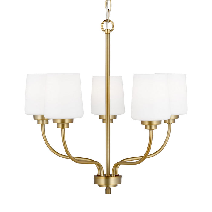 Generation Lighting - 3102805-848 - Five Light Chandelier - Windom - Satin Brass