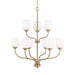 Generation Lighting - 3102809-848 - Nine Light Chandelier - Windom - Satin Brass