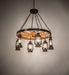 Meyda Tiffany - 242013 - Six Light Chandelier - Miners Lantern - Rust