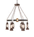 Meyda Tiffany - 242013 - Six Light Chandelier - Miners Lantern - Rust