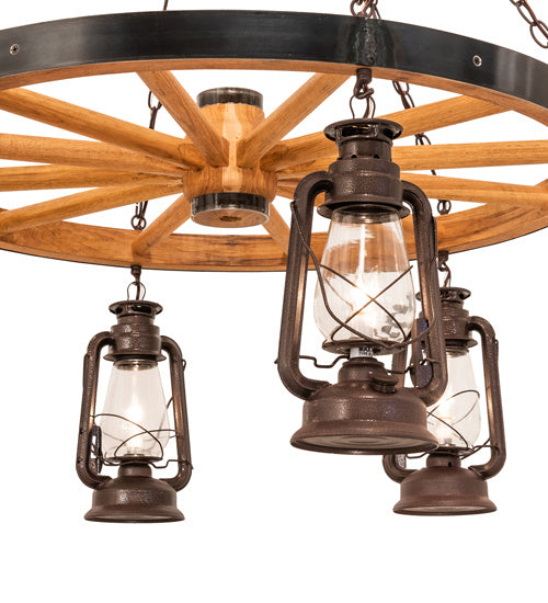 Meyda Tiffany - 242013 - Six Light Chandelier - Miners Lantern - Rust