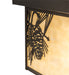 Meyda Tiffany - 242031 - Six Light Flushmount - Hyde Park - Craftsman Brown