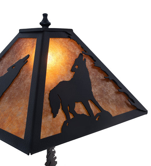 Meyda Tiffany - 242540 - Two Light Table Lamp - Wolf At Dawn
