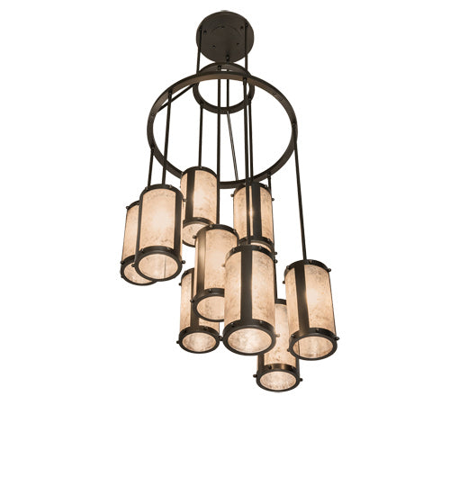 Meyda Tiffany - 245270 - Nine Light Chandelier - Cartier - Oil Rubbed Bronze