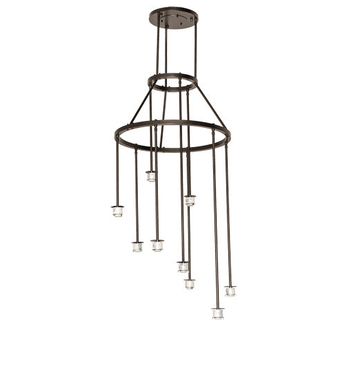 Meyda Tiffany - 245270 - Nine Light Chandelier - Cartier - Oil Rubbed Bronze