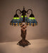 Meyda Tiffany - 245483 - Three Light Table Lamp - Tiffany Hanginghead Dragonfly - Mahogany Bronze