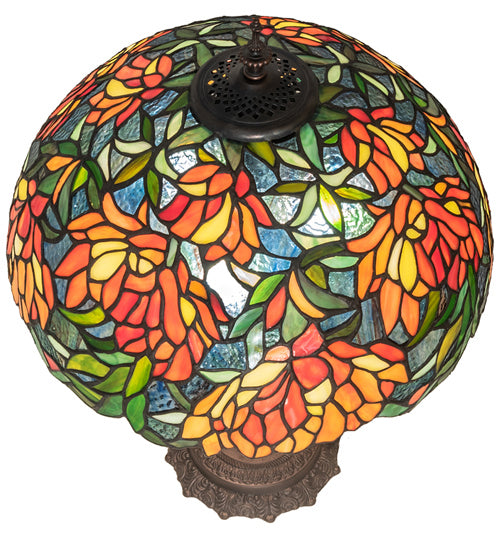 Meyda Tiffany - 245631 - Three Light Table Lamp - Lamella - Mahogany Bronze