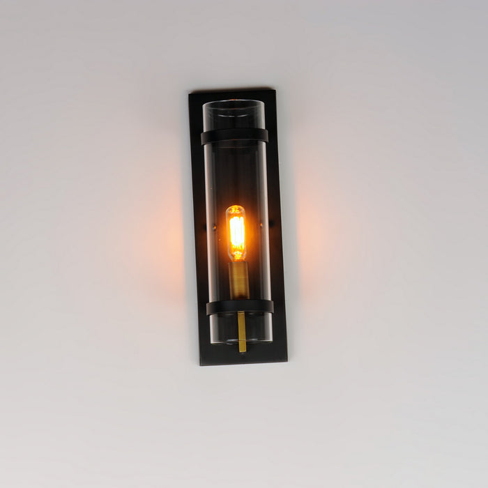 Maxim - 2640BKAB - One Light Wall Sconce - Capitol - Black / Antique Brass